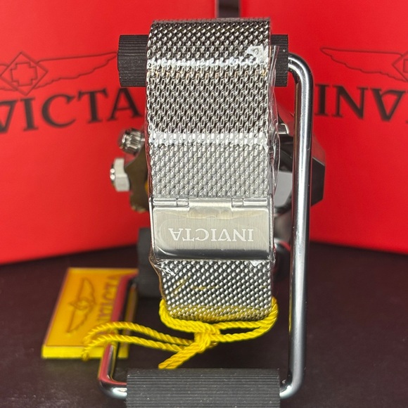 Invicta Racing Silver and Red Chronograph Watch
